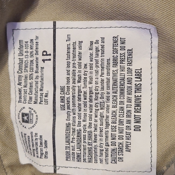 Men’s OCP Insect Repellant Combat Trouser Medium/ Regular - Picture 4 of 5